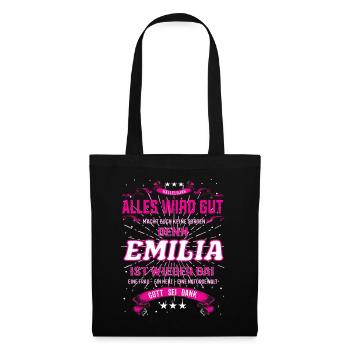 Emilia Design, alles wird gut - Stoffbeutel - Schwarz - Vorne