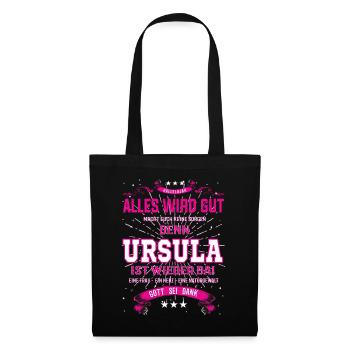 Ursula Design, alles wird gut - Stoffbeutel - Schwarz - Vorne