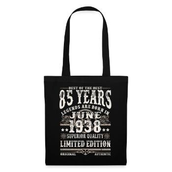 Born in Juni 1938 - 85 years old - Tote Bag - black - Front