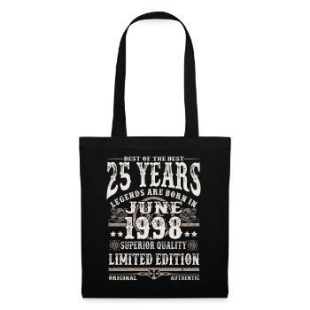 Born in Juni 1998 - 25 years old - Tote Bag - black - Front