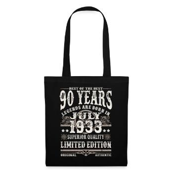 legends born in july 1933 - 90 years - Tote Bag - black - Front