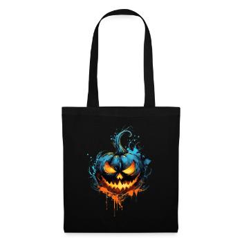 Halloween Jackolantern Pumpkin Shirt Design m/w/d - Stoffbeutel - Schwarz - Vorne