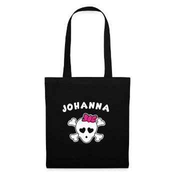 Design Pirate Johanna pour filles et femmes - Sac en tissu - noir - Devant