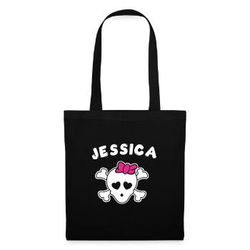 Design Pirate Jessica pour filles et femmes - Sac en tissu - noir - Devant