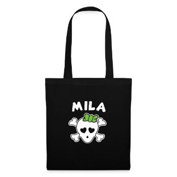 Design Pirate Mila pour filles et femmes - Sac en tissu - noir - Devant