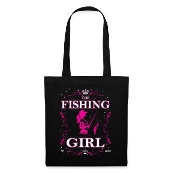 The Fishing Girl Design - Outfit for the Angler - Tote Bag - black - Front