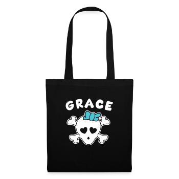 Design Pirate Grace pour les filles et les femmes - Sac en tissu - noir - Devant
