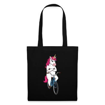 Grim Licorne sur roue - Pour les cyclistes - Sac en tissu - noir - Devant
