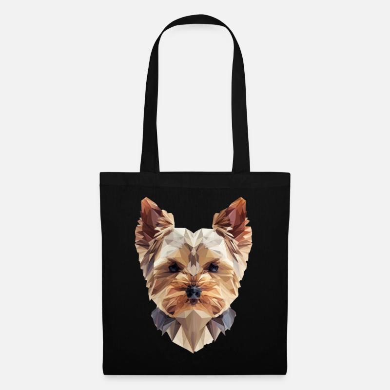 Yorkie Low Poly Art – stylish & modern - Tote Bag - black