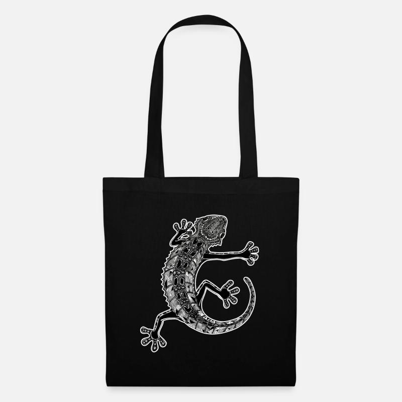 Gecko - Stoffbeutel - Schwarz
