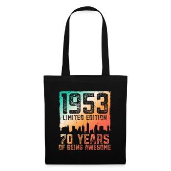 70e anniversaire 70 ans nés en 1953 - Sac en tissu - noir - Devant