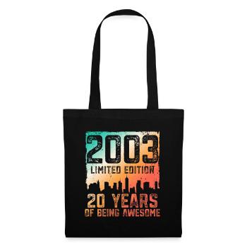 20th birthday 20 years born in 2003 - Tote Bag - black - Front