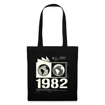 Vintage, 1982, Rétro, Cadeau d’anniversaire, 1982 - Sac en tissu - noir - Devant