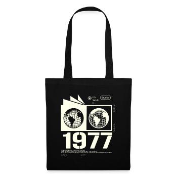Vintage, 1977, Rétro, Cadeau d’anniversaire, 1977 - Sac en tissu - noir - Devant