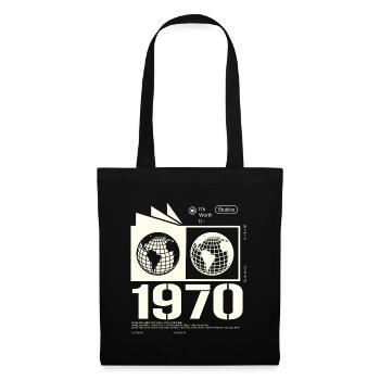 Jahrgang 1970 Retro Geburtstag Geschenk 1970 - Stoffbeutel - Schwarz - Vorne