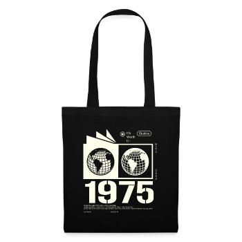 Vintage, 1975, Rétro, Cadeau d’anniversaire, 1975 - Sac en tissu - noir - Devant