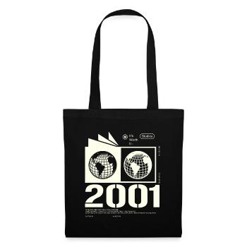 Jahrgang 2001 Retro Geburtstag Geschenk 2001 - Stoffbeutel - Schwarz - Vorne