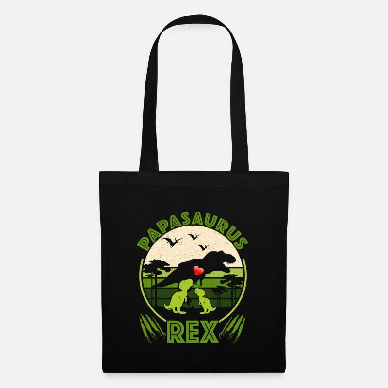 Papasaurus Rex - Sac en tissu - noir