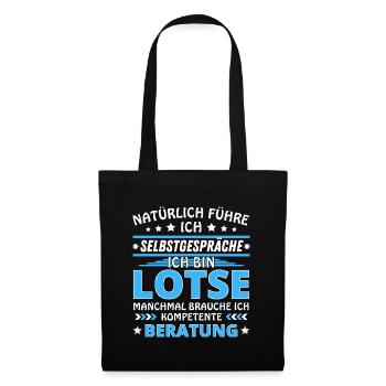 Ich führe Selbstgespräche - Lotse Edition - Stoffbeutel - Schwarz - Vorne
