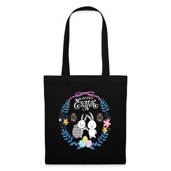 Joyeuses Pâques - Sac en tissu - noir - Devant