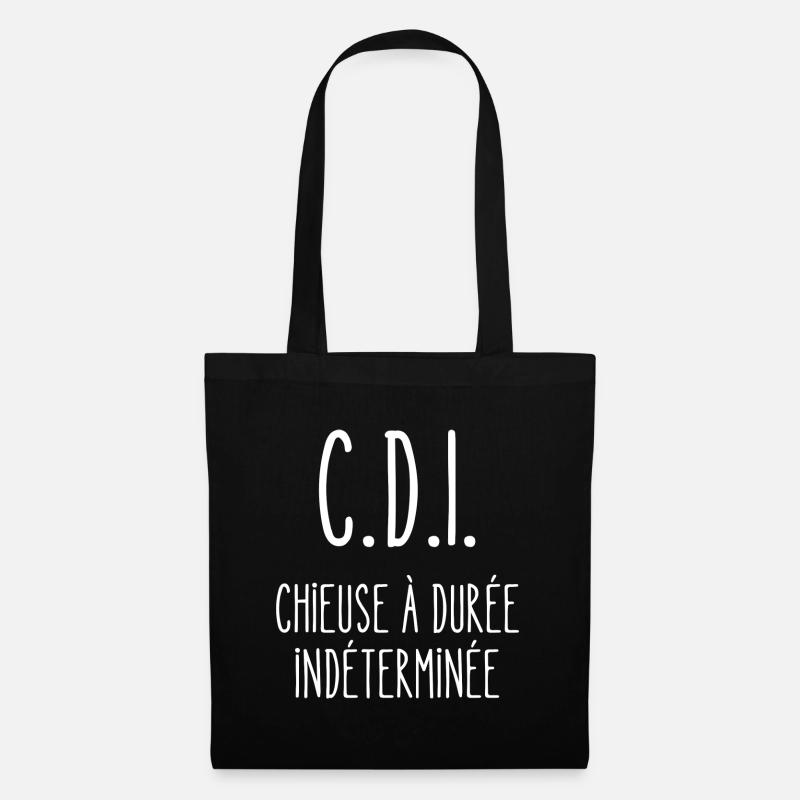 chieuse à durée indéterminée - Sac en tissu - noir
