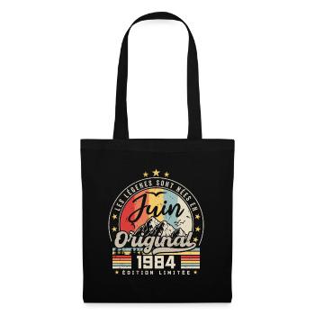 Juin 1984 Anniversaire 1984 Juin Légendes - Sac en tissu - noir - Devant