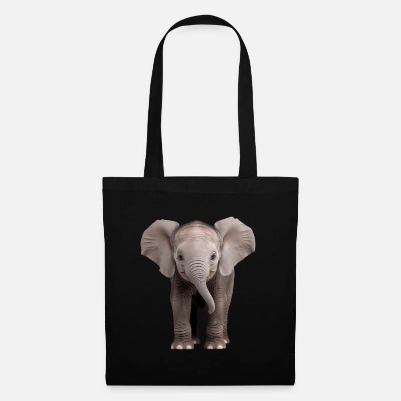 Baby Elephant Elefant - Stoffbeutel - Schwarz