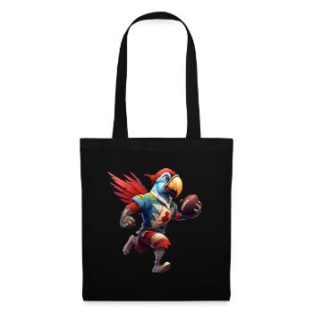 Perroquets Rugby / Joueur de rugby Perroquet - Sac en tissu - noir - Devant