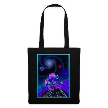 champignons magiques - Sac en tissu - noir - Devant