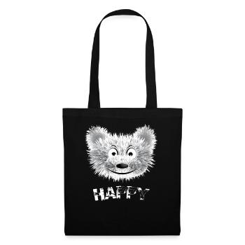Happy Bear - Baby Bär Niedlich - Stoffbeutel - Schwarz - Vorne