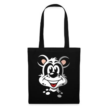 Portrait de panda comique drôle - Sac en tissu - noir - Devant