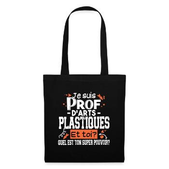 Prof Professeur Métier Arts Plastiques Dessin - Sac en tissu - noir - Devant