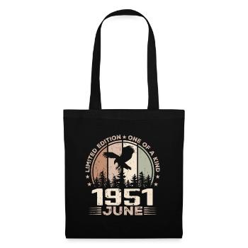 Incomparable depuis juin 1951, 73e Anniversaire - Sac en tissu - noir - Devant