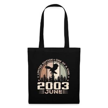 Incomparable depuis juin 2003, 21e Anniversaire - Sac en tissu - noir - Devant