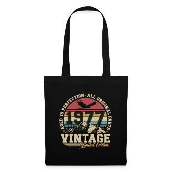 Millésime 1977 Vintage Cadeau d’anniversaire Rétro - Sac en tissu - noir - Devant