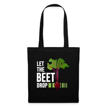 Jardinier végétalien betterave potager bio éco - Sac en tissu - noir - Devant