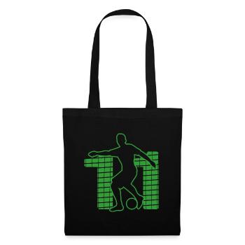 Sport de football Football Terrain de football n°11 - Sac en tissu - noir - Devant