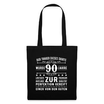 90 Years Gift Idea for 90 - Birthday - Tote Bag - black - Front