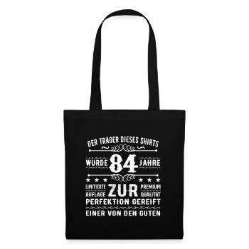 84 Years Gift Idea for 84 - Birthday - Tote Bag - black - Front