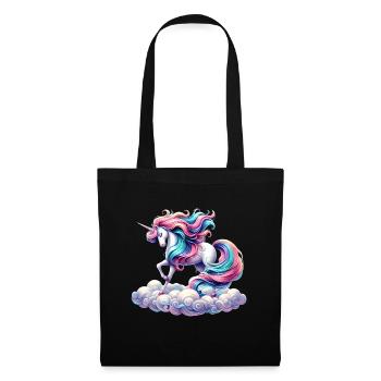 Mythisches Einhorn - Stoffbeutel - Schwarz - Vorne