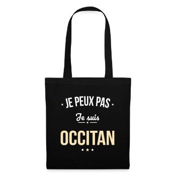 Je peux pas je suis Occitan - Sac en tissu - noir - Devant