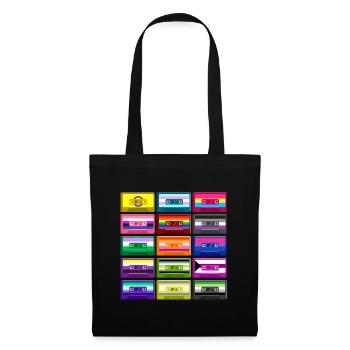Retro Pride Mixtapes, Love is love, PixelArt Pride - Tote Bag - black - Front