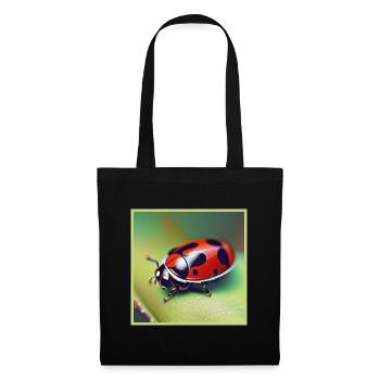 Ladybug as art on the T-shirt - Tote Bag - black - Front