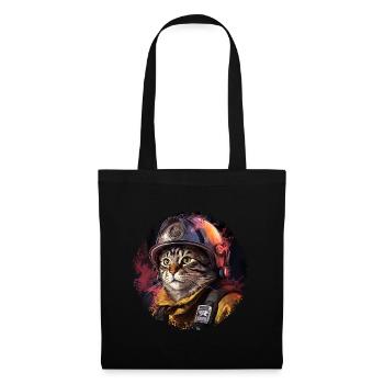 Chats de pompiers - Sac en tissu - noir - Devant