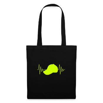 Casquette battement de cœur - Sac en tissu - noir - Devant
