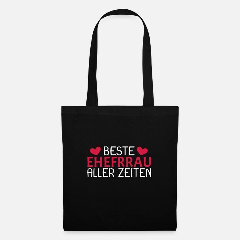 Beste Ehefrau aller Zeiten - Stoffbeutel - Schwarz
