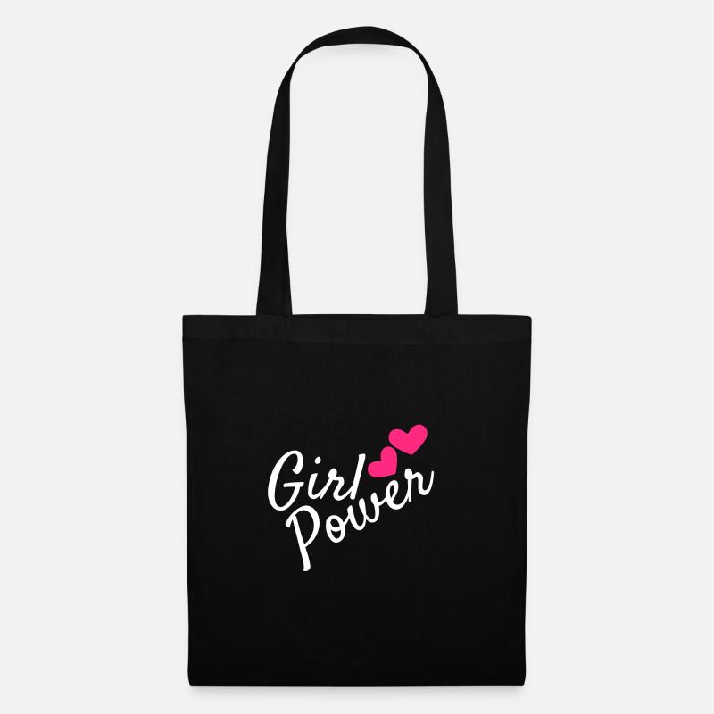 Girl Power - Stoffbeutel - Schwarz