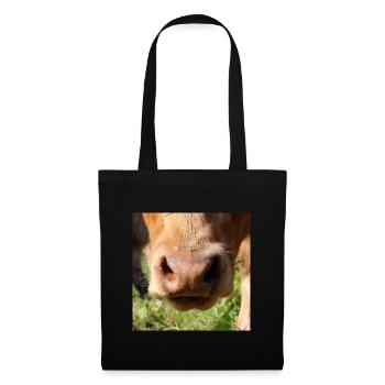 Vache vache vache vache nez Cow Vache - Sac en tissu - noir - Devant