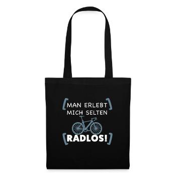 Radlos Rad Radfahrer Mountainbiker Fahrrad Shirt - Stoffbeutel - Schwarz - Vorne