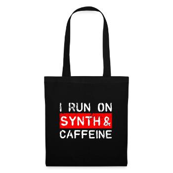 I run on synth & caffeine - Tote Bag - black - Front
